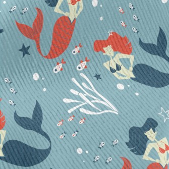 優游自在美人魚燈芯絨(幅寬150公分)