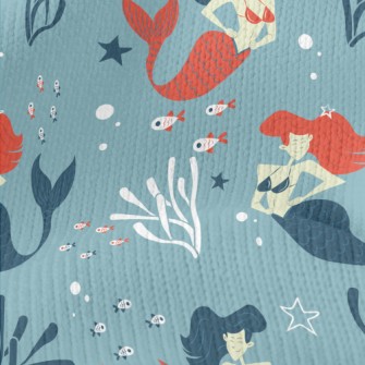 優游自在美人魚仿毛衣布(幅寬150公分)