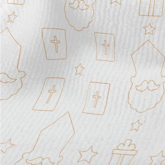 簡約十字架教父星星毛巾布(幅寬160公分)
