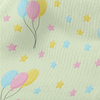 彩色星星和氣球毛巾布(幅寬160公分)