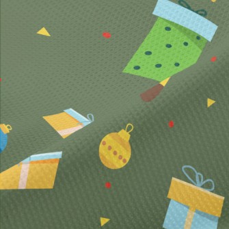 聖誕襪禮物裝飾高爾布(幅寬180公分)