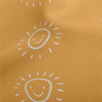 太陽笑臉塗鴉鳥眼布(幅寬160公分)