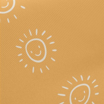 太陽笑臉塗鴉斜紋布(幅寬150公分)
