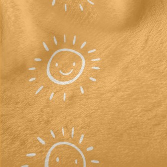 太陽笑臉塗鴉法蘭絨(幅寬150公分)