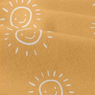 太陽笑臉塗鴉仿棉布(幅寬150公分)