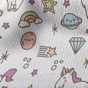 小行星與獨角獸毛巾布(幅寬160公分)