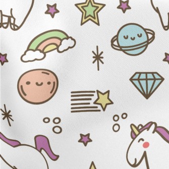 小行星與獨角獸薄棉布(幅寬150公分)