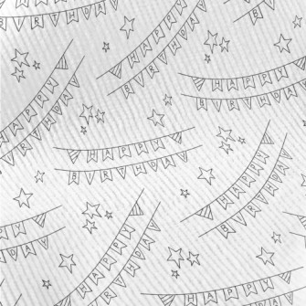簡約生日快樂英文與星星燈芯絨(幅寬150公分)