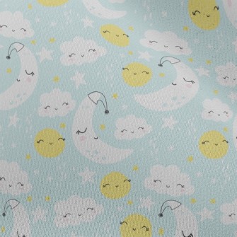 微笑月亮星星雲雪紡布(幅寬150公分)