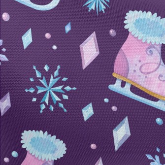 夢幻雪花溜冰鞋春亞紡(幅寬160公分)