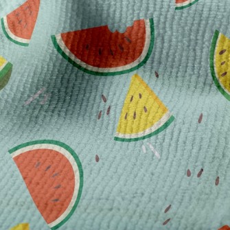 黃紅肉西瓜毛巾布(幅寬160公分)