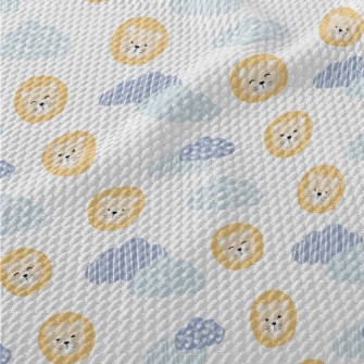 天空中的可愛獅子泡泡布(幅寬160公分)