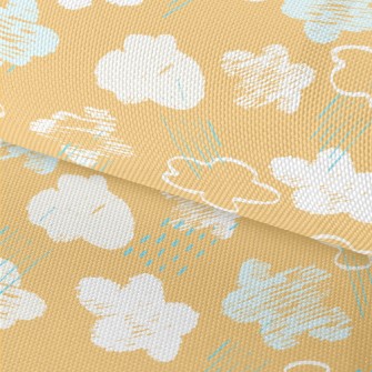 兒童繪畫白雲和雨雲牛津布(幅寬150公分)