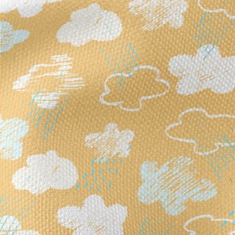 兒童繪畫白雲和雨雲帆布(幅寬150公分)