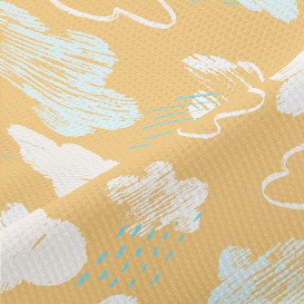 兒童繪畫白雲和雨雲高爾布(幅寬180公分)