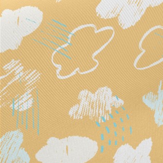 兒童繪畫白雲和雨雲厚棉布(幅寬150公分)