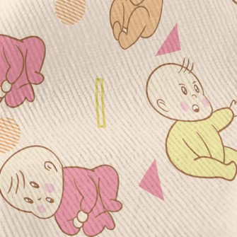 卡通可愛嬰兒男孩燈芯絨(幅寬150公分)