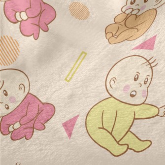 卡通可愛嬰兒男孩法蘭絨(幅寬150公分)
