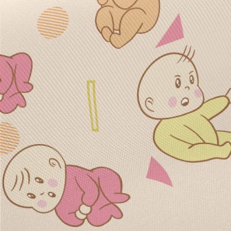 卡通可愛嬰兒男孩厚棉布(幅寬150公分)