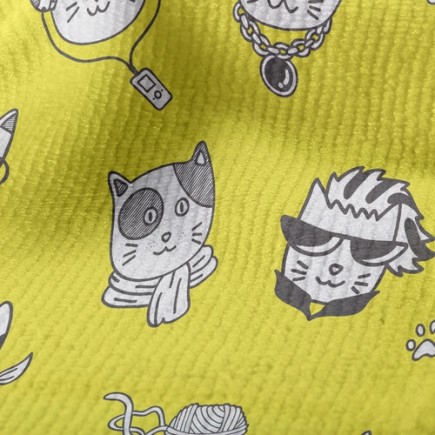 各行各業貓咪毛巾布(幅寬160公分)