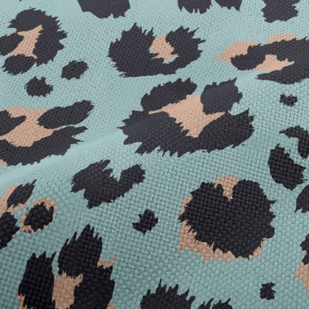 時尚螢光豹紋麻布(幅寬150公分)