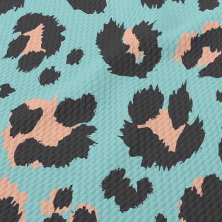 時尚螢光豹紋泡泡布(幅寬160公分)