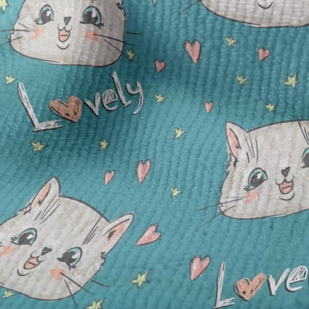 小可愛貓咪毛巾布(幅寬160公分)