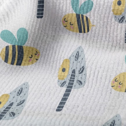 勤奮工作小蜜蜂毛巾布(幅寬160公分)