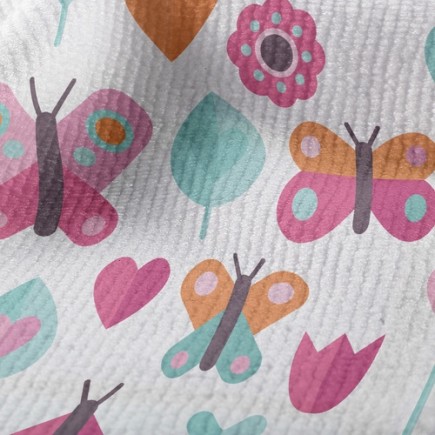 可愛童趣蝴蝶毛巾布(幅寬160公分)