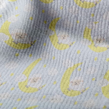 月亮上的綿羊毛巾布(幅寬160公分)