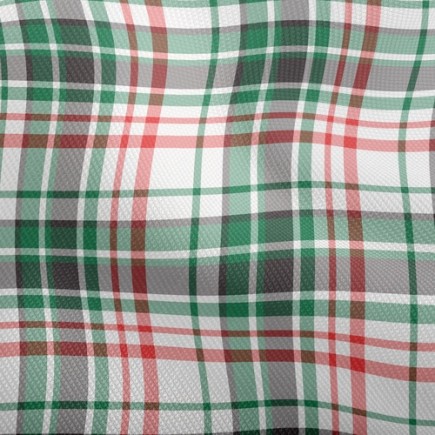綠色紅色小格紋雙斜布(幅寬150公分)