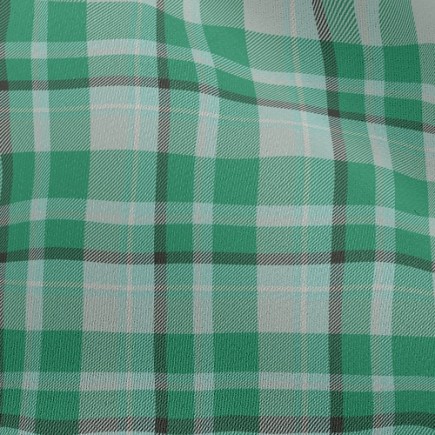 綠色蘇格蘭格雪紡布(幅寬150公分)