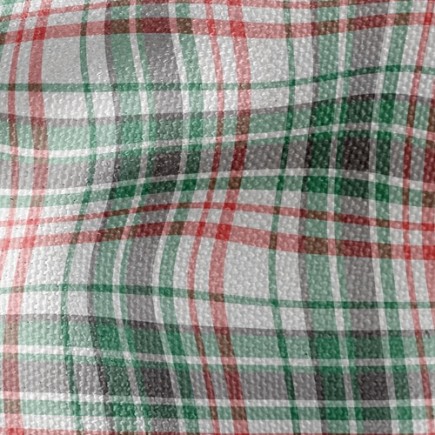 綠色紅色小格紋帆布(幅寬150公分)