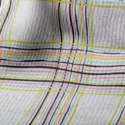 抽象的條紋毛巾布(幅寬160公分)