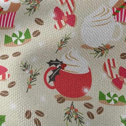 聖誕禮物可可豆帆布(幅寬150公分)