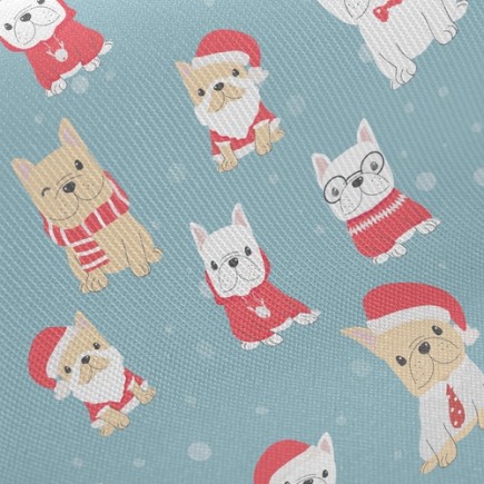 聖誕服裝法國鬥牛犬斜紋布(幅寬150公分)