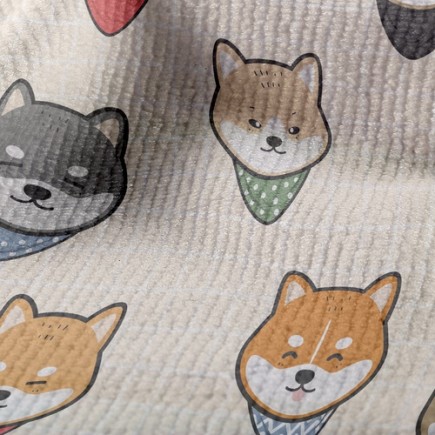 可愛的柴犬毛巾布(幅寬160公分)