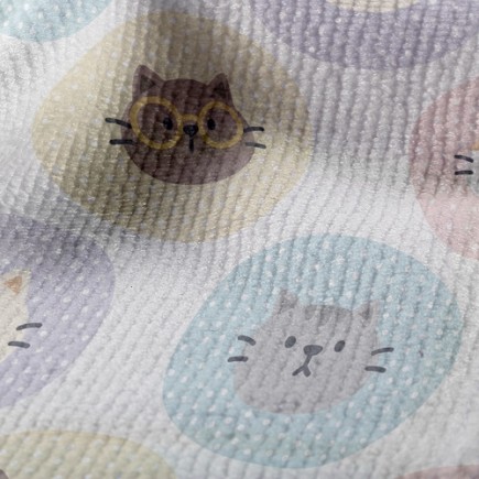 可愛的貓咪毛巾布(幅寬160公分)