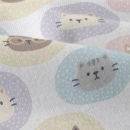 可愛的貓咪仿棉布(幅寬150公分)