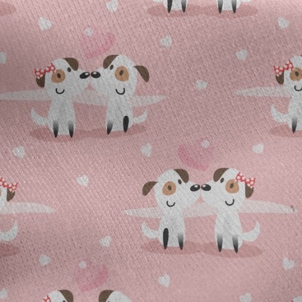 相愛的小狗刷毛布(幅寬150公分)