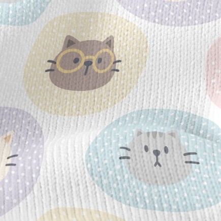 可愛的貓咪仿毛衣布(幅寬150公分)