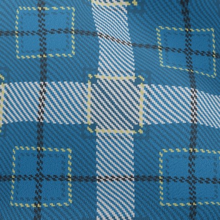 藍色方格子雪紡布(幅寬150公分)