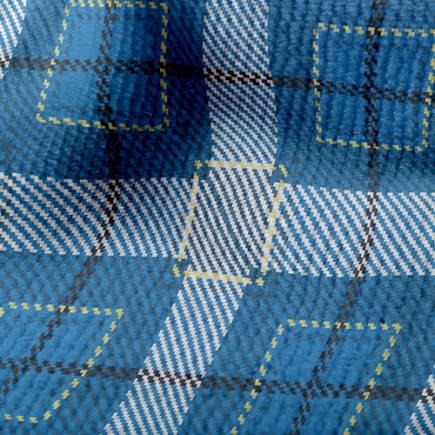 藍色方格子毛巾布(幅寬160公分)