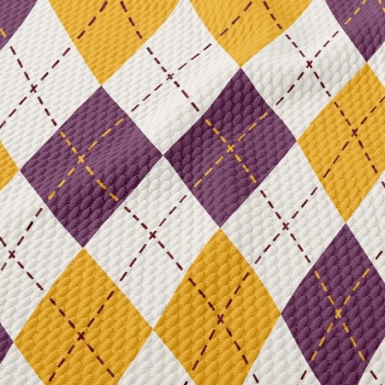 紫色和黃色菱形泡泡布(幅寬160公分)