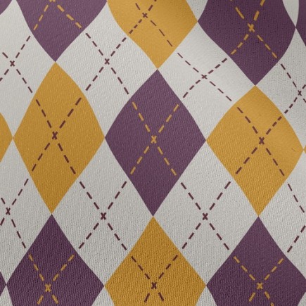 紫色和黃色菱形雪紡布(幅寬150公分)