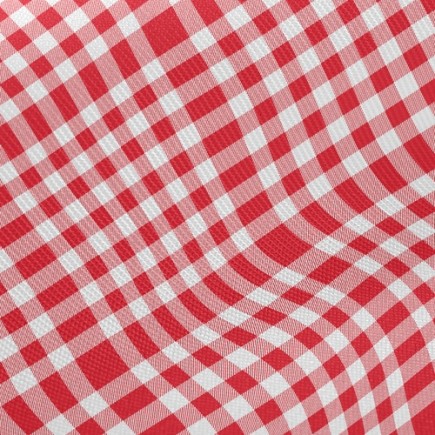 紅和白格子斜紋布(幅寬150公分)