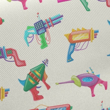 各式彩色玩具手槍斜紋布(幅寬150公分)