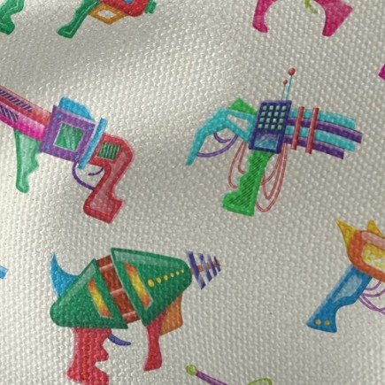 各式彩色玩具手槍帆布(幅寬150公分)