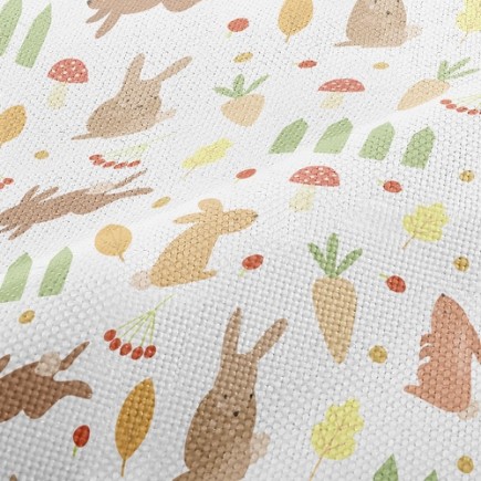 兔子愛紅蘿蔔麻布(幅寬150公分)