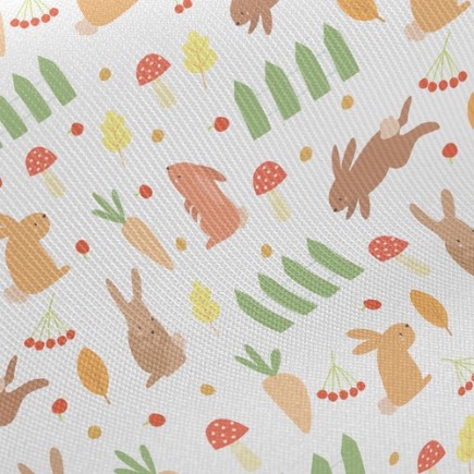 兔子愛紅蘿蔔斜紋布(幅寬150公分)
